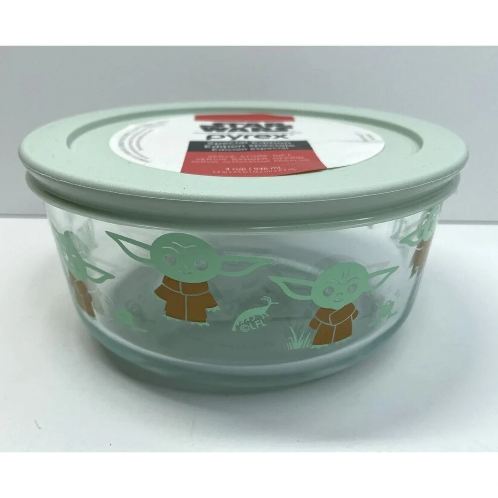 PYREX STAR WARS Baby YODA The Child Storage Snack Bowl Mandalorian 4 Cups